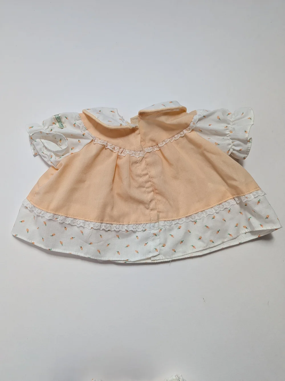 Vtg Cabbage Patch Kids Doll Clothes PreemieDress&Bloomers 8A(P) PeachRosebud CPK